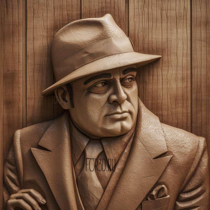 Al Capone 4 stl model for CNC